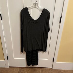 Chic Charcoal Women's Tunic Dress Size M